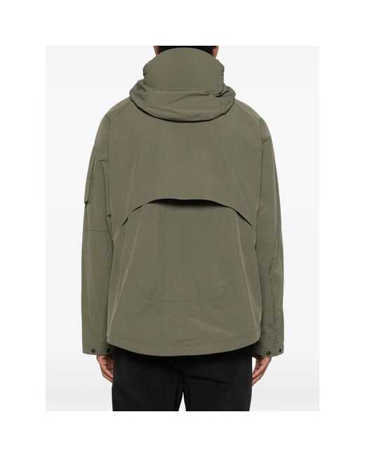 JG1 Green Hooded Panelled Jacket for men
