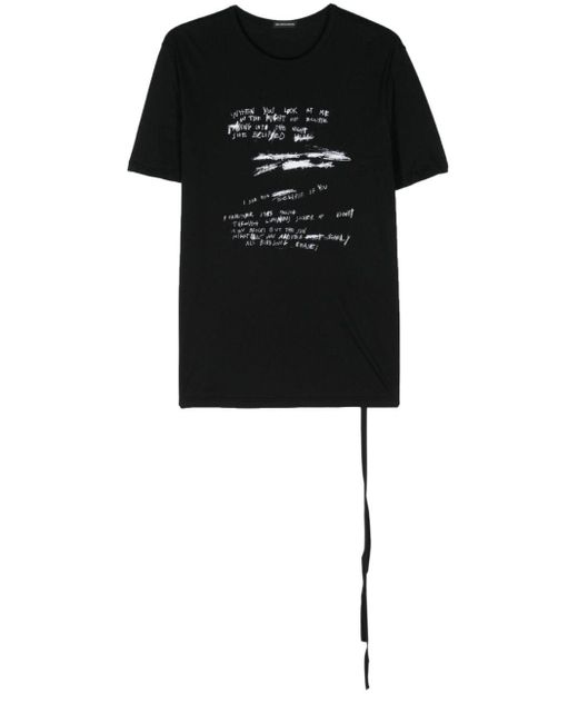 Ann Demeulemeester Black Dieter Cotton T-Shirt for men