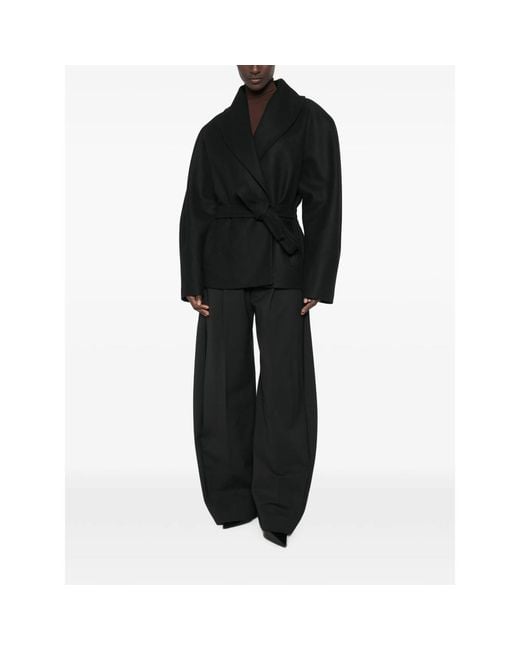 ANDAMANE Black Niki Long-Sleeve Belted Jacket