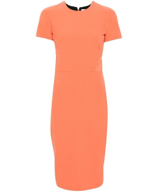 Victoria Beckham Orange Short-Sleeve T-Shirt Dress