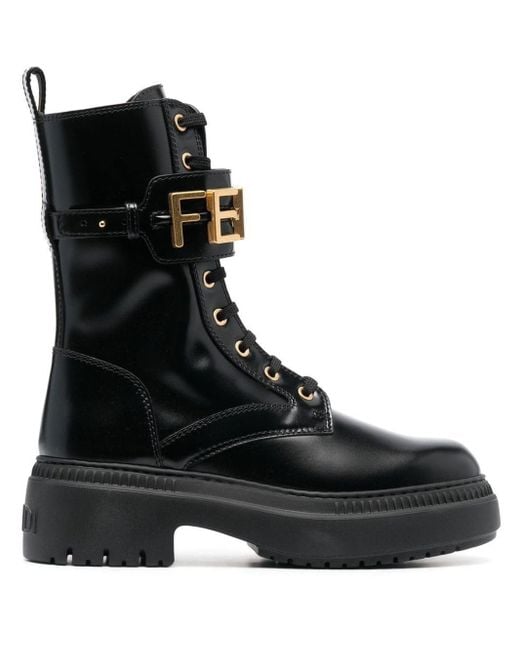 Fendi Black 'graphy' Ankle Boots