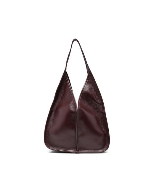 Hereu Brown Calella Panelled Shoulder Bag