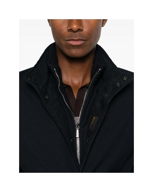 Moorer Blue Janson Bomber Jacket for men