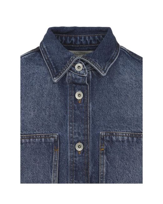 Studio Nicholson Blue Pocketed Shirt Denim Jacket