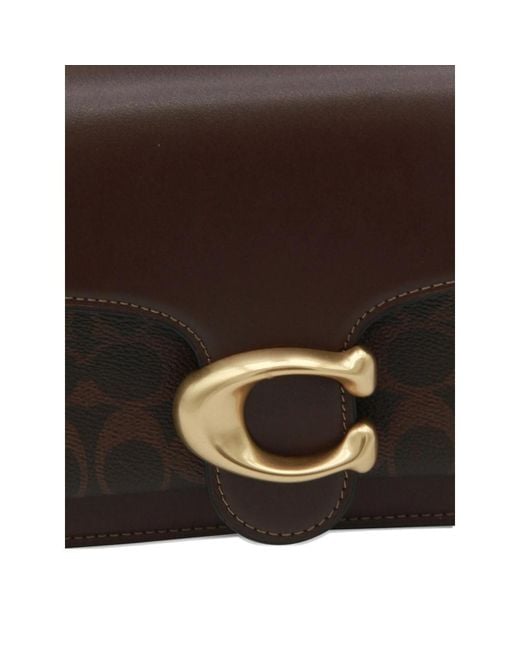 COACH Brown Tabby 26 Logo-Plaque Shoulder Bag