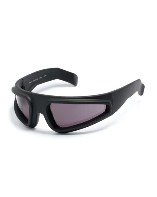 Rick Owens Black Biker-Frame Sunglasses