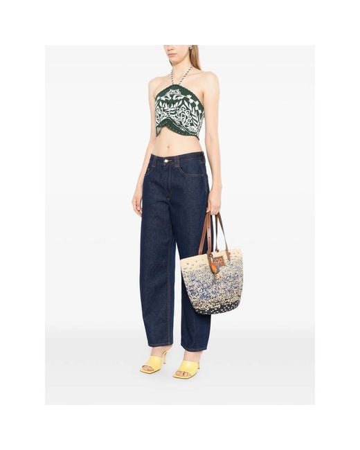 Anya Hindmarch Gray Tote Bag Ombre Raffia