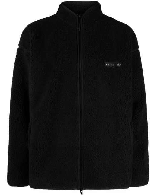 Adidas Black Reclaim Zip-Up Fleece Jacket for men