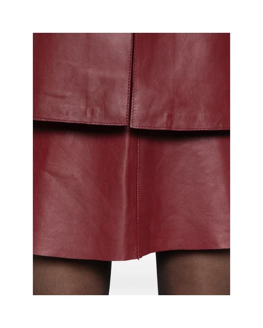 By Malene Birger Red Namia Panelled Mini Skirt