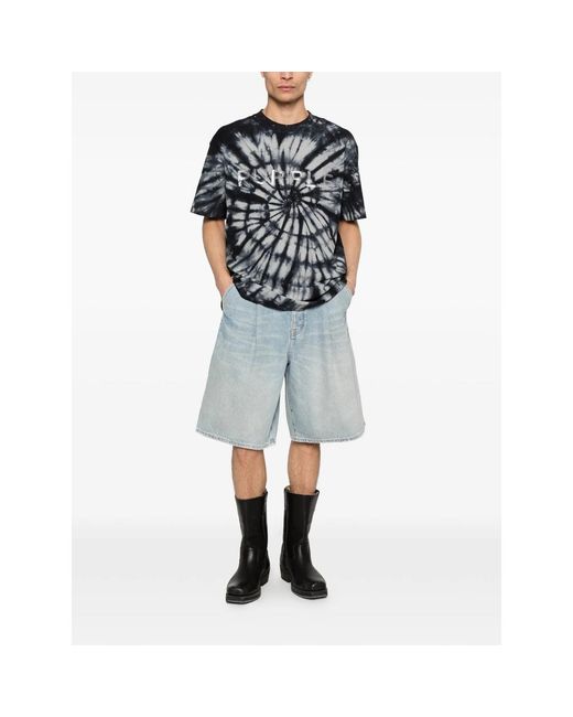 Purple Brand Black Tie Dye T-Shirt for men