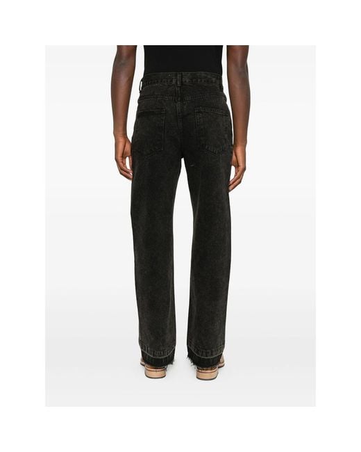 TONYWACK Black Straight-Leg Jeans for men