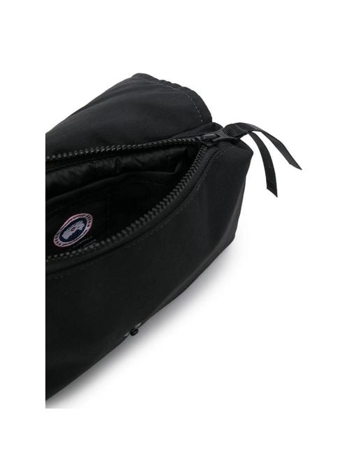 Canada Goose Black Logo-Patch Belt Bag for men