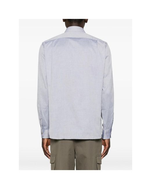 Vivienne Westwood Gray Orb-Embroidered Button-Down Shirt for men