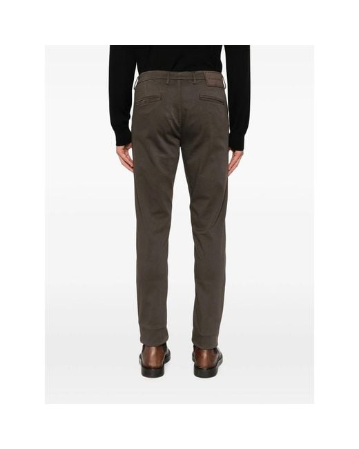 Tramarossa Gray Luis Logo-Patch Straight-Leg Trousers for men