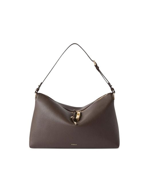 Furla Brown Debby Shoulder Bag L