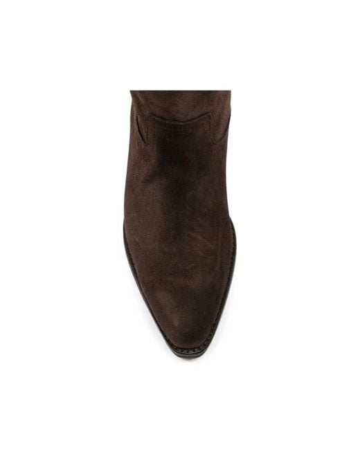 Ba&sh Brown Claurys Embroidered Western-Style Cowboy Boots