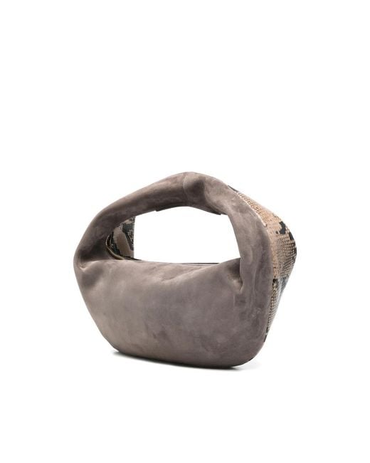Khaite Metallic Tote Bag Calf Leather/Suede