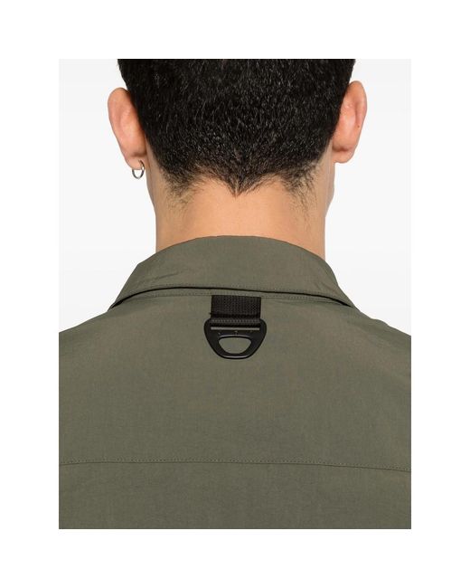 JG1 Green Zip-Fastening Shirt Jacket for men