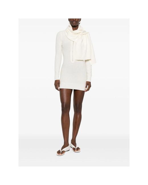 AYA MUSE White Amar Scarf Mini Dress
