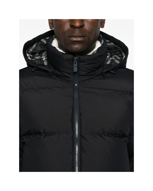 Burberry Black Hooded Puffer Jacket for men