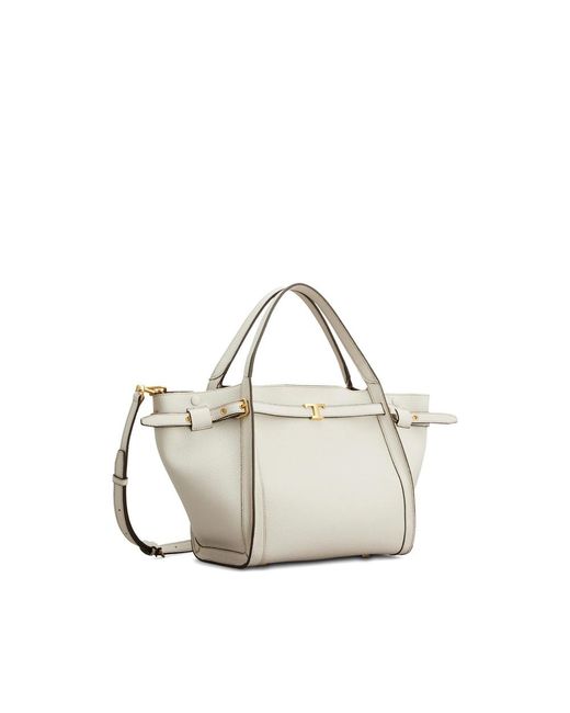 Tod's Natural Small Leather Tote Bag