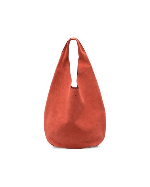 A.P.C. Red A. P.C. Neige Suede Shoulder Bag