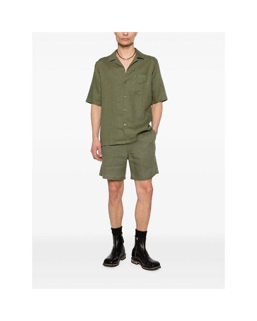 Samsøe & Samsøe Green Shirt Oscar Linen for men