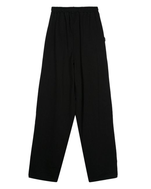 FAMILY FIRST Black Wide-Leg Cotton Track Pants for men