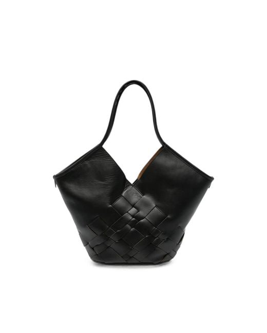 Hereu Black Coloma Leather Shoulder Bag