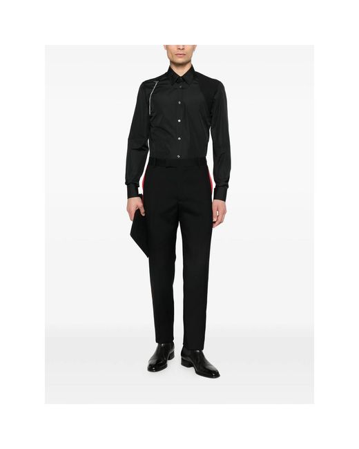 McQueen Black Chain Pin Shirt for men