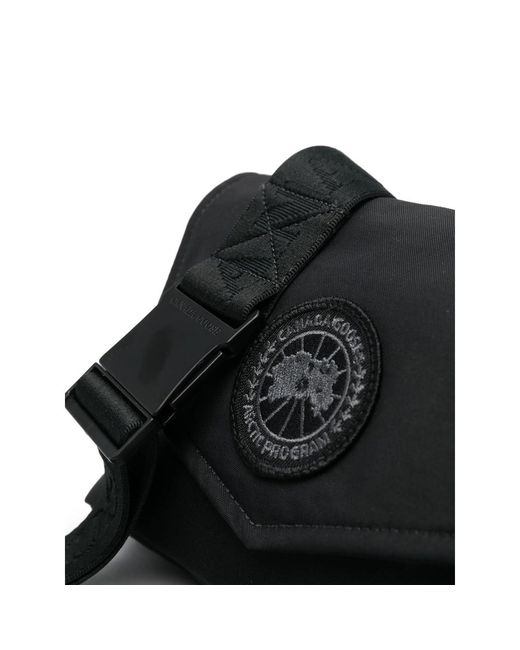 Canada Goose Black Logo-Patch Belt Bag for men