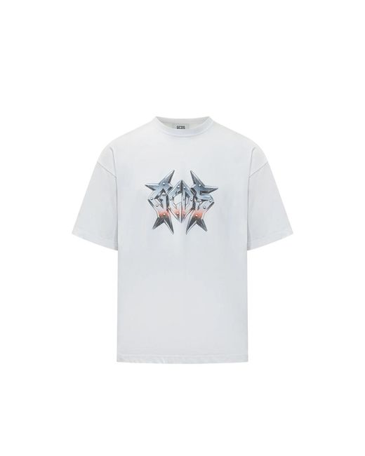 Gcds White Graphic T-Shirt for men