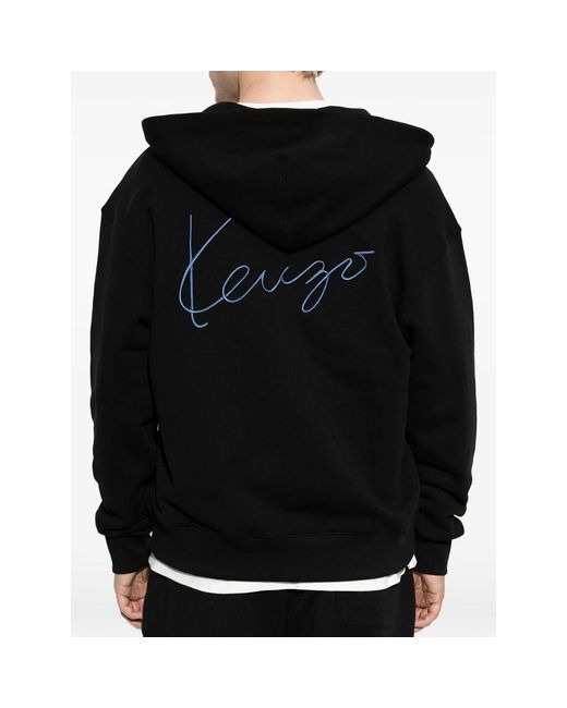 KENZO Black Hooded Sweatshirt for men
