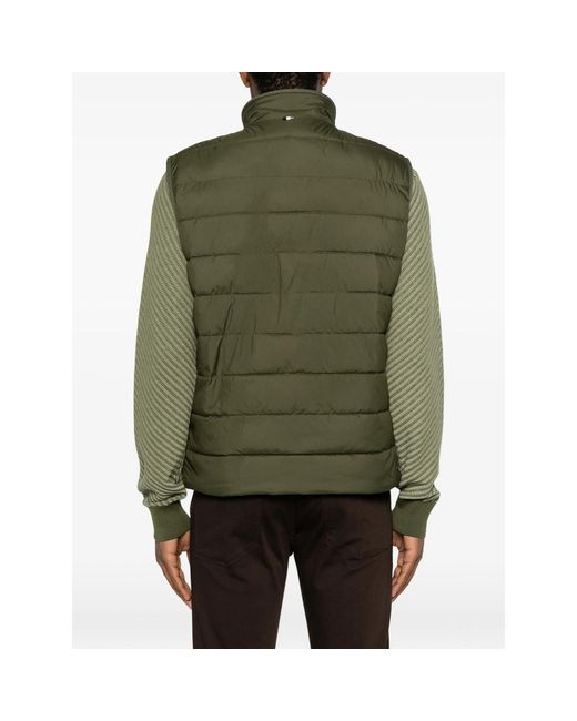Boss Green Quilted Logo-Print Gilet for men