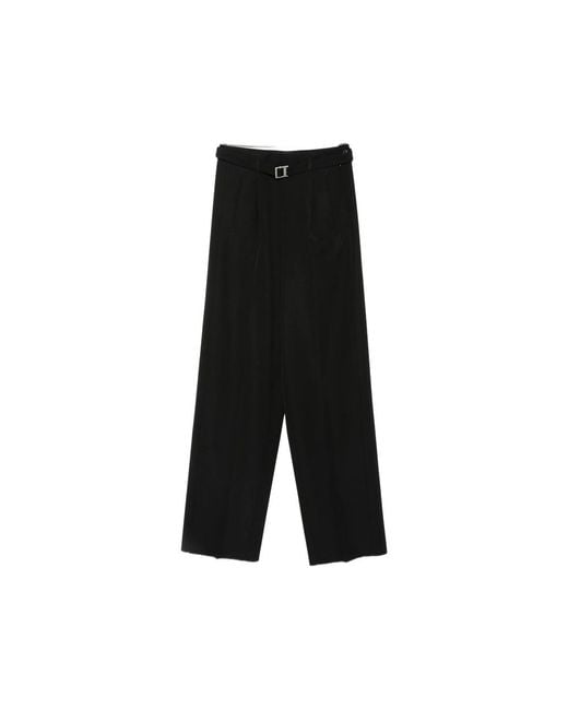Seafarer Black Belted Wide-Leg Trousers