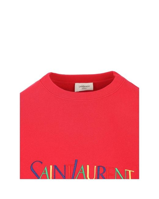 Saint Laurent Red Paris Sweatshirt