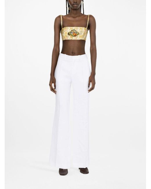 Chloé White High-waisted Tailored Trousers