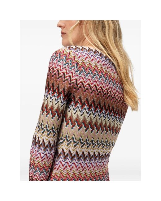 Missoni Pink Long-Sleeve Mini Dress