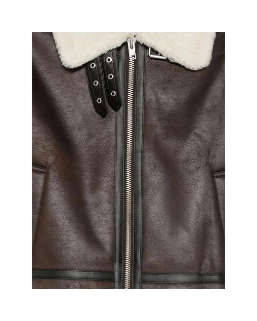 DUNST Black Shearling-Collar Jacket for men