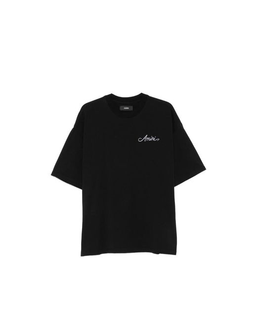 Amiri Black T-Shirt Bandana-Print for men
