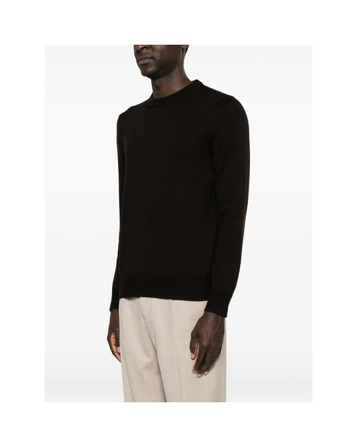 La Fileria Black Ribbed-Trim Sweater for men