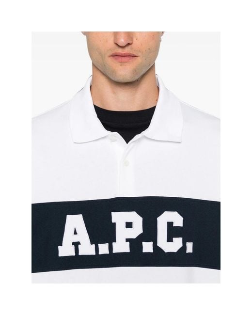 A.P.C. White Polo Shirts for men