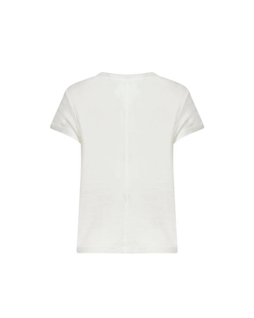 Co. White Ribbed Crewneck T-Shirt