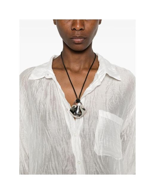 LA PISCINE White Long-Sleeve Shirt