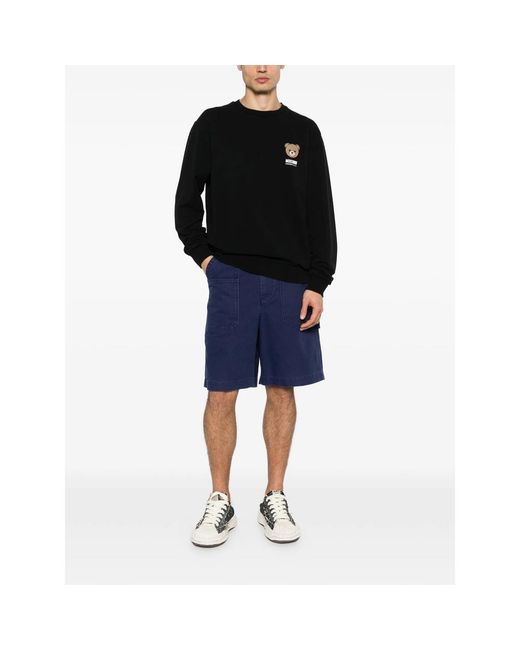 Moschino Black Bear-Print Sweatshirt for men