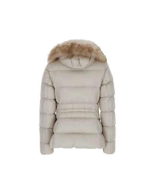 Moncler Gray Boed Logo-Patch Down Jacket