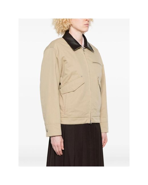 DUNST Natural Zip-Up Bomber Jacket