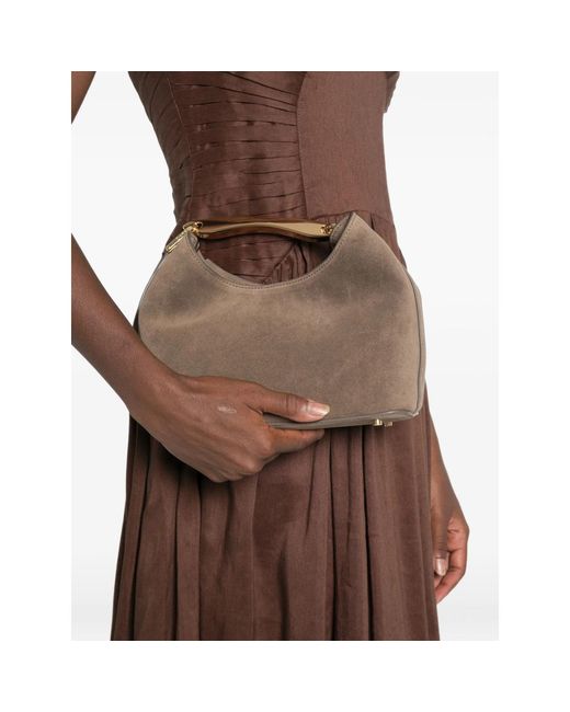 Elleme Brown Small Boomerang Suede Tote Bag