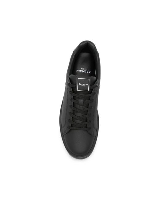 Balmain Black Sneakers Calf Leather for men
