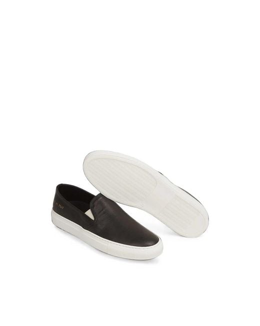 Common Projects Black Slip-On Leather Sneakers for men
